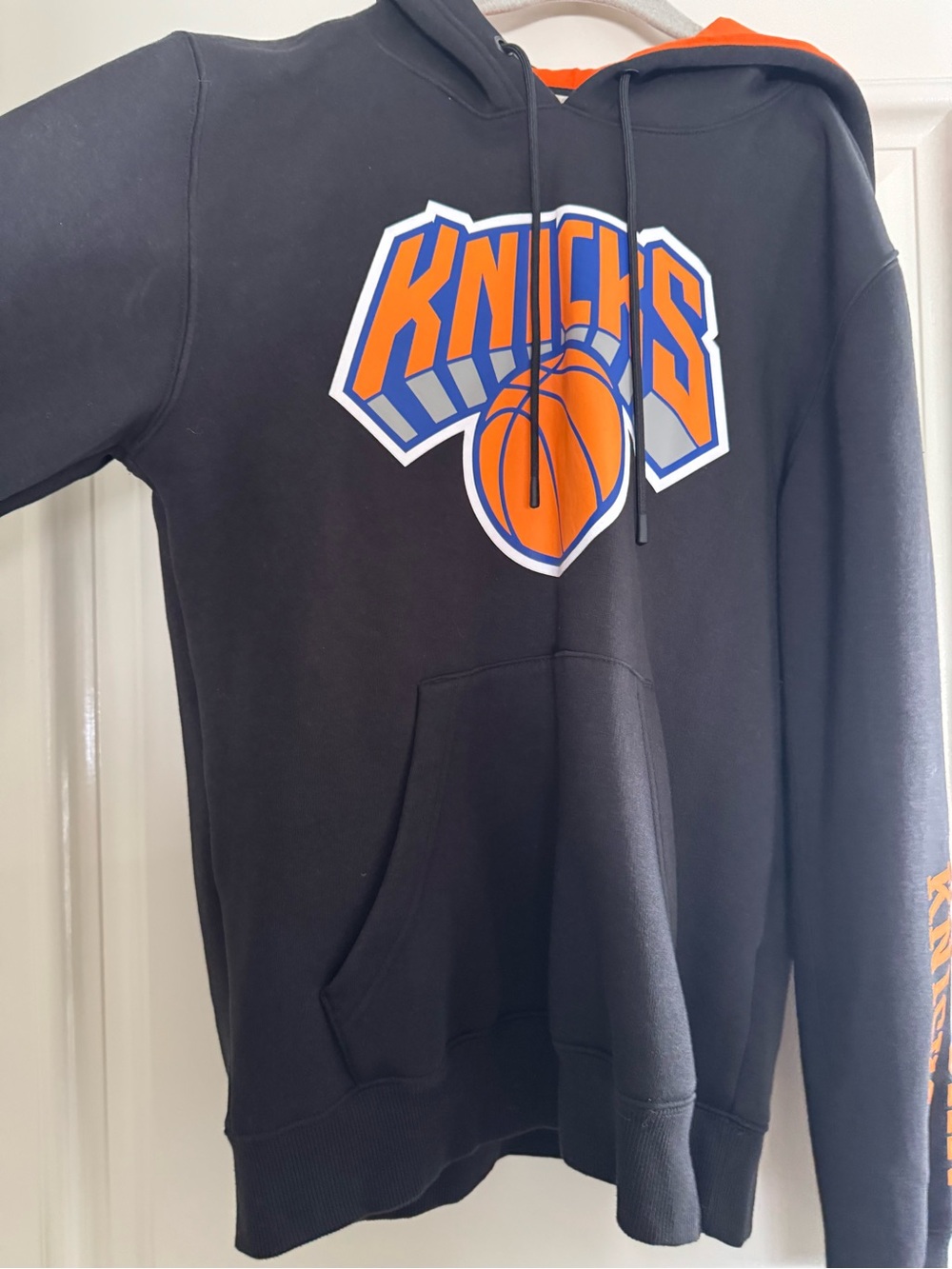 Fanatics Black and Orange Hoodie with Logo Tag